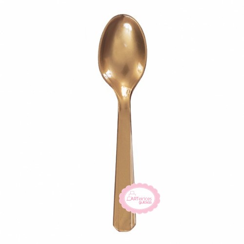 Colheres Reutilizáveis Dourado